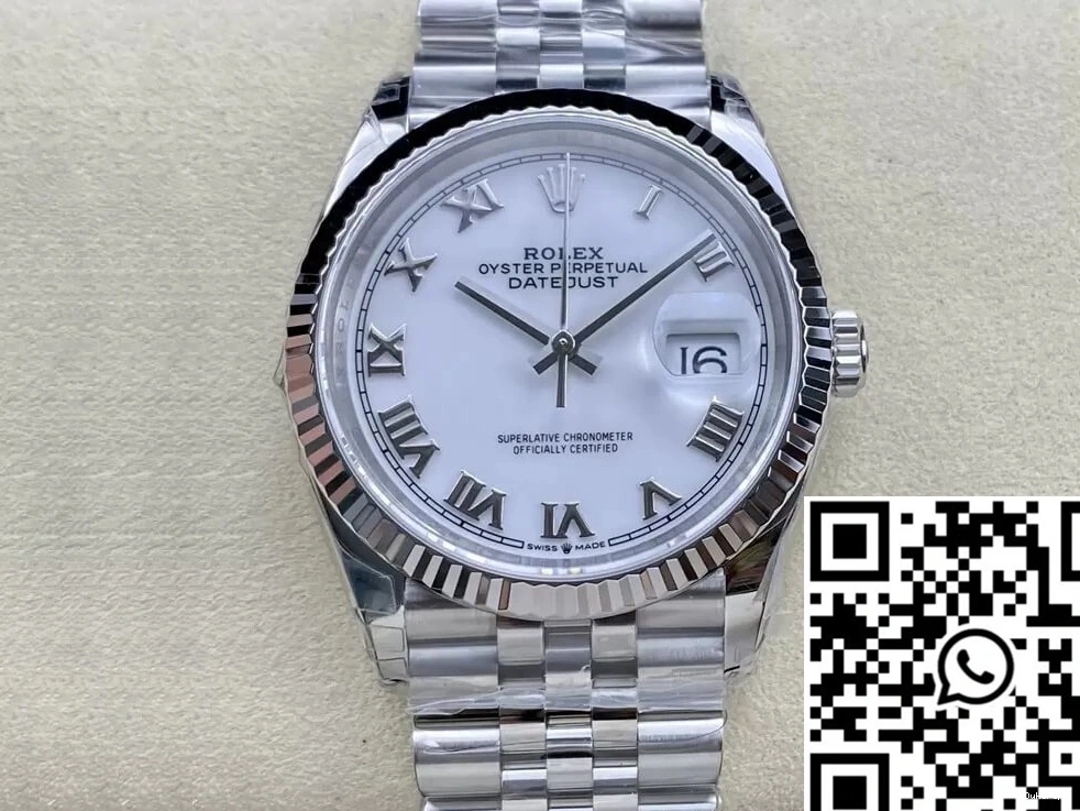 36MM Factory VS White M126234-0025 Rolex Dial Datejust 1221